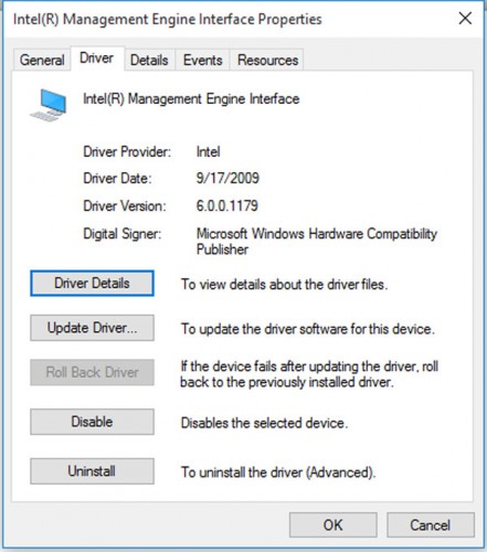 intel-management-engine-interface-properties